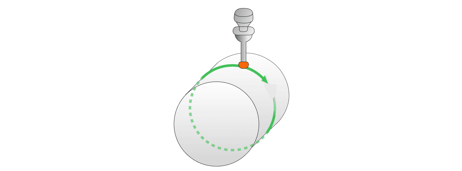 Measured using a height gauge