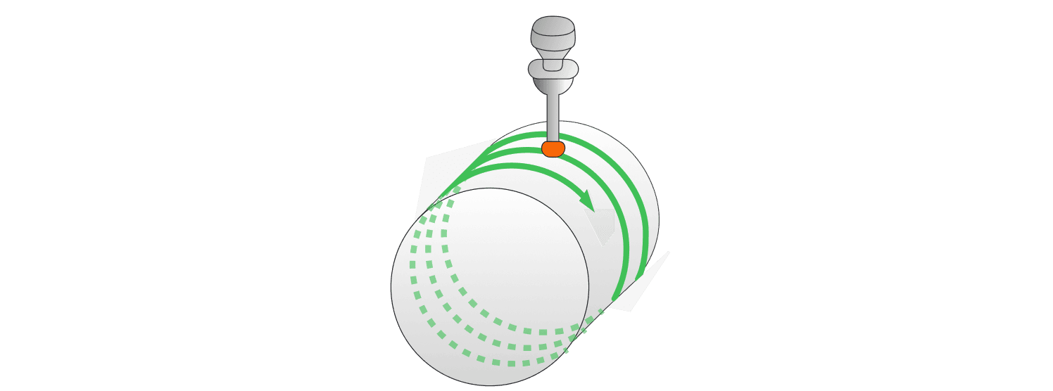 Measured using a height gauge
