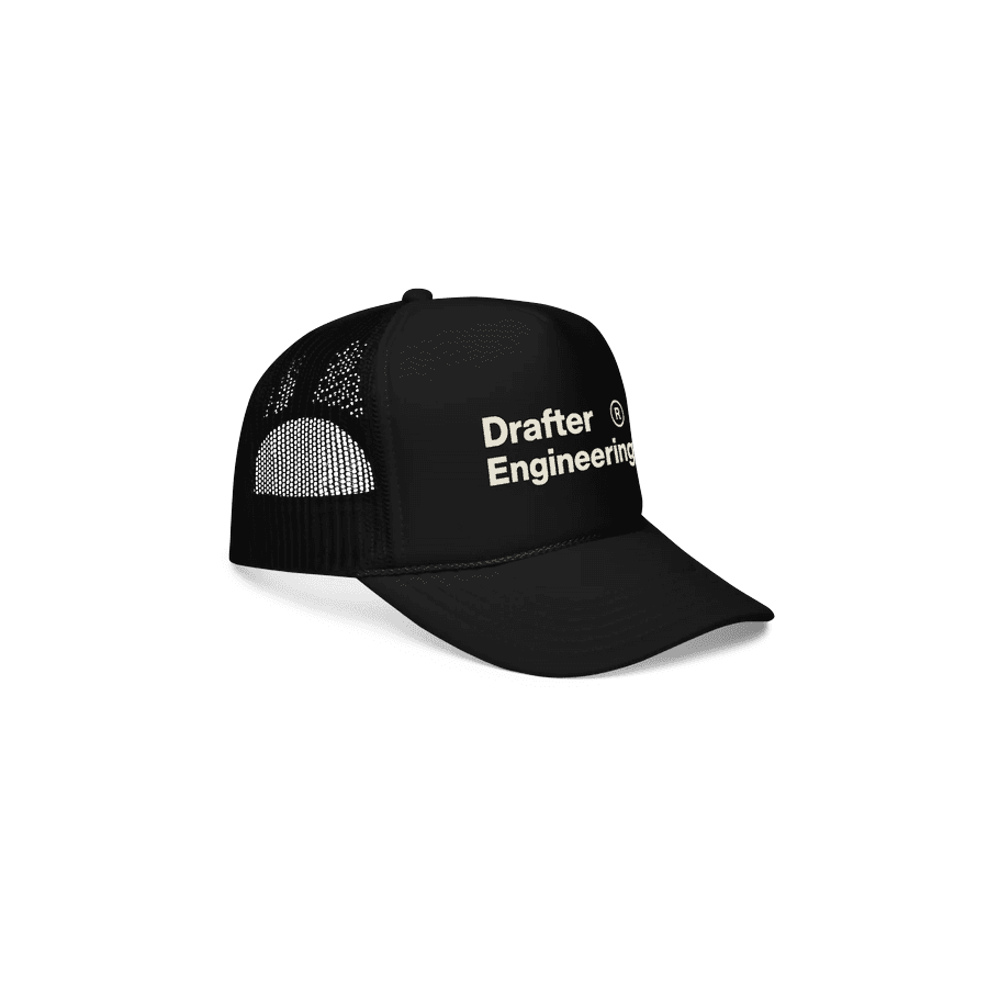 The same cap seen from the side, showing the mesh back panel.