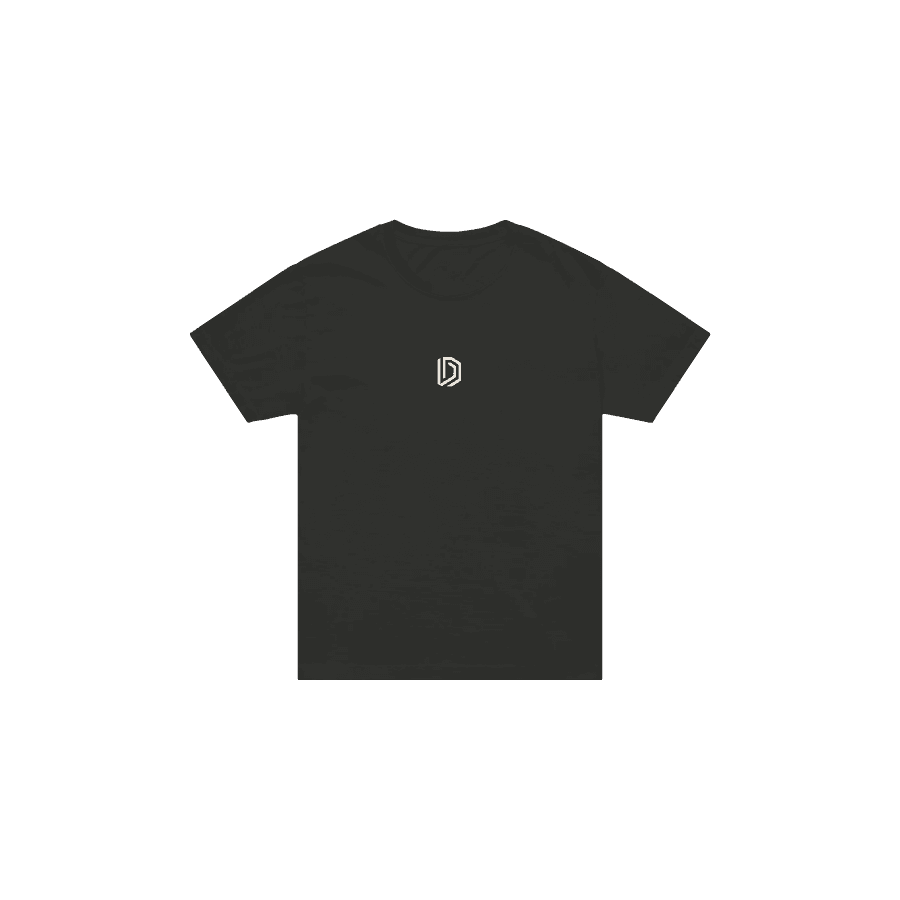 The front of the same black tee with a small Drafter D mark at the chest.