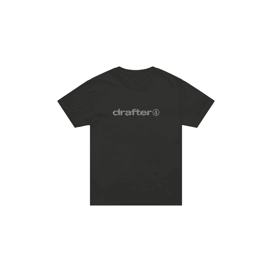 The front of the same tee with the drafter wordmark across the chest.